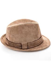 HIMESPORT 2024年女性男性寬邊丹寧費多拉帽,爵士特爾比巴拿馬帽紳士帽英式復古優雅休閒春夏款 - 彩色 - 查看 9