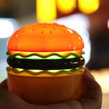 Led Hamburger Lamp Silicone Bottom Hamburger Light Portable Adjustable Led Table Night Lamp Cute Hamburger Light For Bedroom - Burnt Orange - View 2