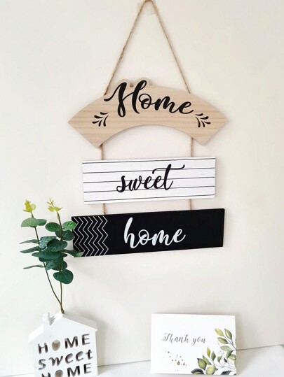 1pc English Letter String Plaque, Wall Decoration Hanging Ornaments, Warm Home Decoration, Heartwarming Sign,Home Decor ,Room Decor,Wall Decor Gifts Birthday Graduation Kitchen Decor
