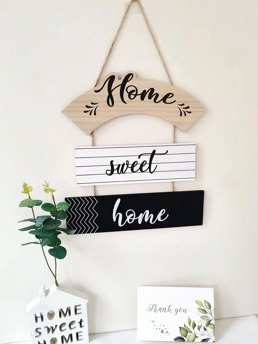1pc English Letter String Plaque, Wall Decoration Hanging Ornaments, Warm Home Decoration, Heartwarming Sign,Home Decor ,Room Decor,Wall Decor Gifts Birthday Graduation Kitchen Decor