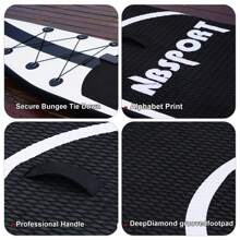 Inflatable Surfboard Stand Up Paddle Board Outdoor Water Sport For Youth & Adult - Black - View 3