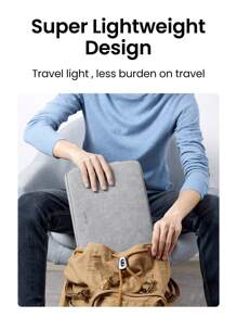 UGREEN 笔记本电脑平板电脑包皮革 13-13.9 14-14.9 英寸包保护套适用于 Pro Air iPad/iPad Pro 保护套笔记本电脑 iPad Pro Air 保护套 - 灰色 - 查看 9