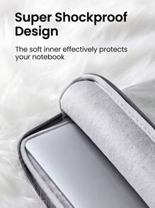 UGREEN 笔记本电脑平板电脑包皮革 13-13.9 14-14.9 英寸包保护套适用于 Pro Air iPad/iPad Pro 保护套笔记本电脑 iPad Pro Air 保护套 - 灰色 - 查看 4