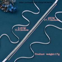 1條優雅的婚禮薄腰帶,珍珠石新娘配飾,伴娘腰帶,宴會裙腰飾 - 米色 - 查看 5