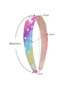 1入流orescent糖果色星星頭帶,簡單多功能的頭帶,閃閃發光的綠粉色髮飾,適用於日常和戶外活動 - 彩色 - 查看 2