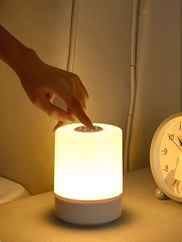 1pc Touch Control Warm Light Bedside Lamp For Bedroom, EyeCaring Led Night Light, PlugIn
