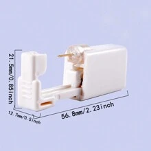 1pc Disposable Sterile Nose Stud Piercing Gun Tool Unit Crystal, Nose Ring Earring Professional Machine Nose Pircer Piercing Kit Body Jewelry - Silver - View 6