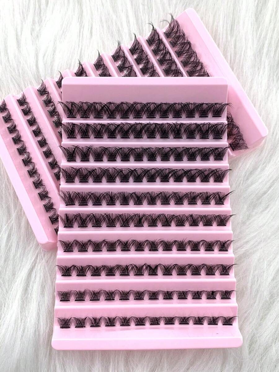 Lash Clusters 120 Pcs D Curl 816mm Mixed Fluffy Eyelash Clusters Wispy