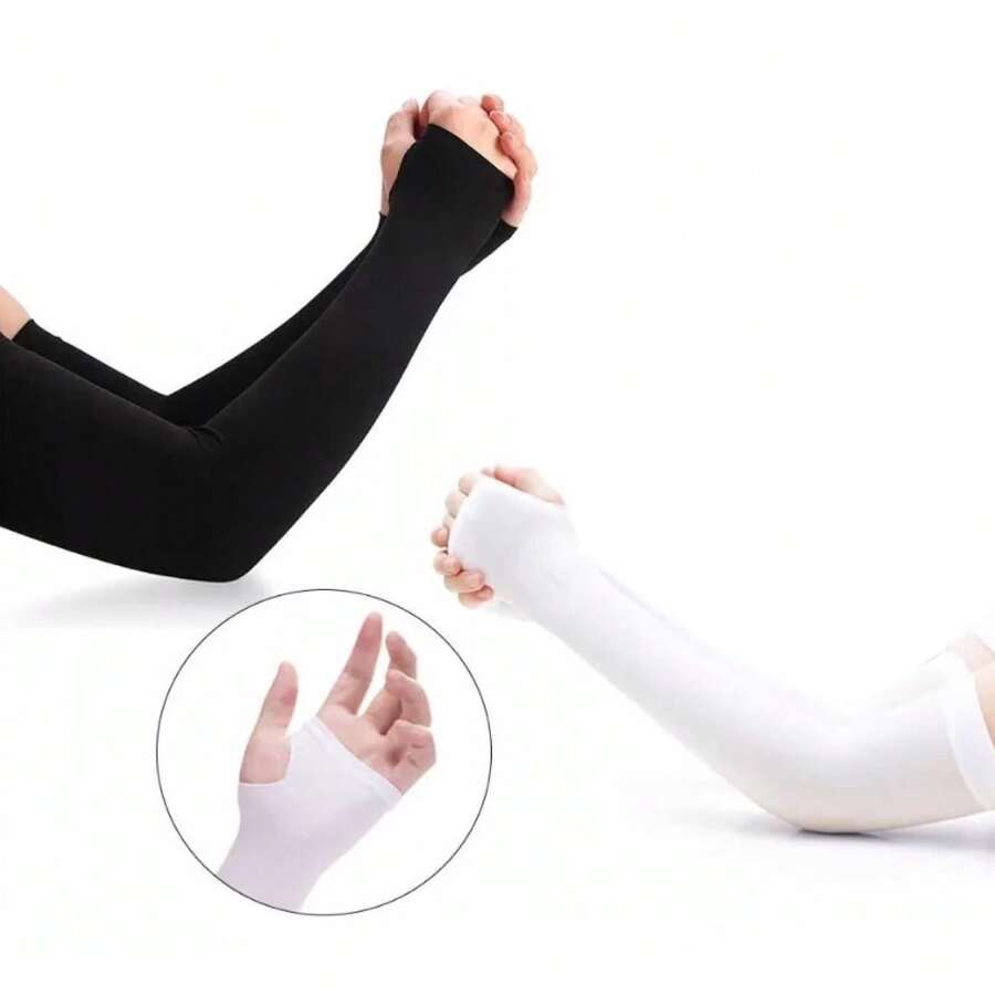 2 Pares de Mangas Protectoras contra el Sol y Rayos UV para Brazo Y Mano para Conducir, Correr, Senderismo - Multicolor - Ver 1