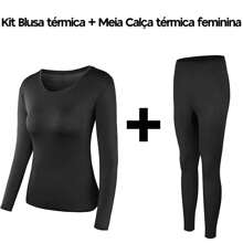 Women Thermal Underwear Sets - Black - View 2