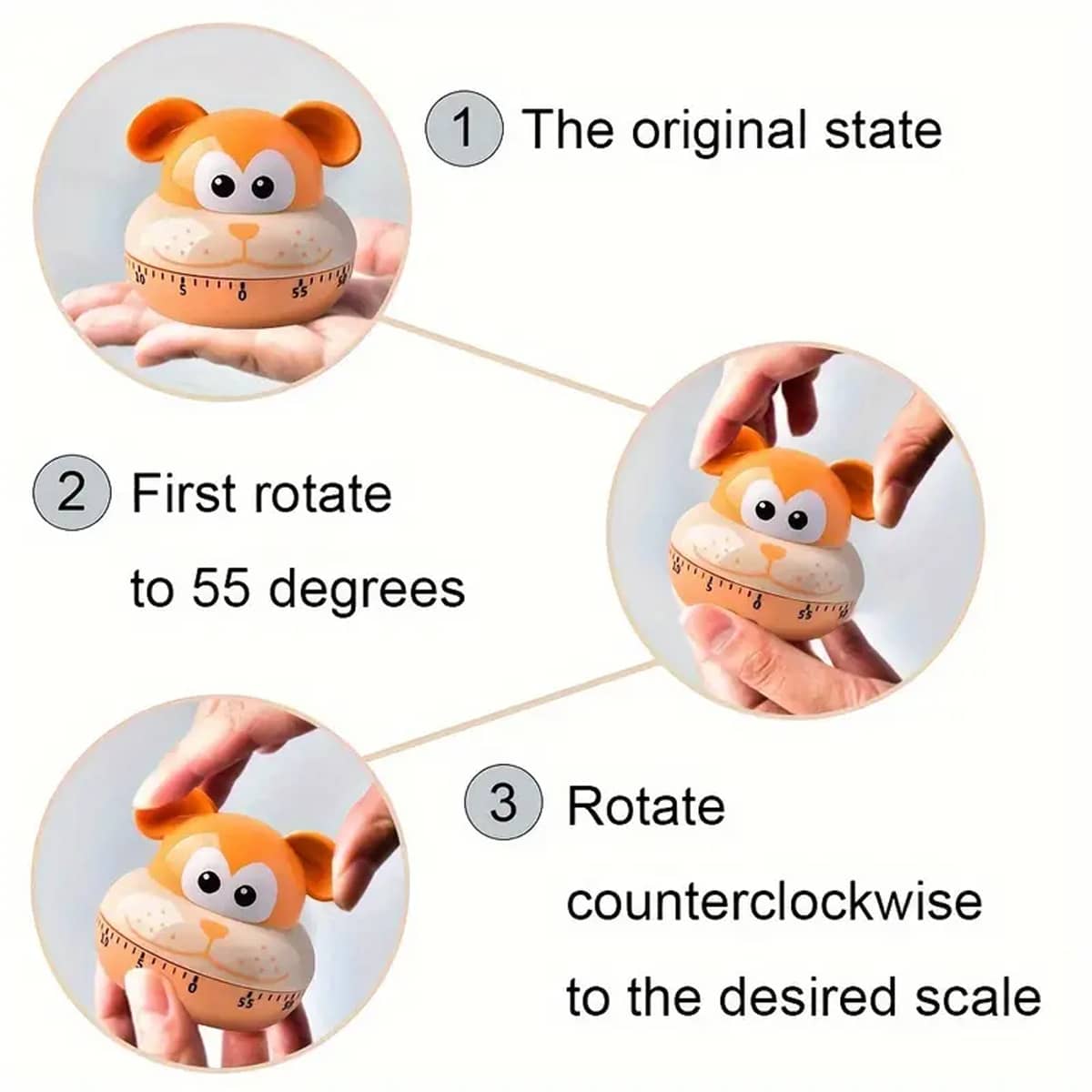 VALICLUD Küchenwecker In Schweinchen-Design - Mechanischer Timer Für Küche, Sport Und Lernen