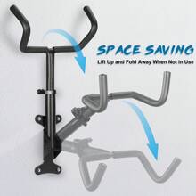 Bike Wall Mount Bike Hanger 66lbs Load Capacity Extendable 6in Bike Rack Garage Sturdy Design Space-Saving Horizontal Storage Ideal For Garage Home Use - Black - View 4
