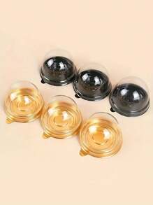 10入組,可愛加厚透明圓蓋便攜式烘焙盒,小蛋糕包裝盒,附透明圓頂蓋,迷你甜點蛋糕盒,透明杯餐點烘焙包裝盒,婚禮派對禮品,聖誕情人節禮物,糖果巧克力盒裝用品 - 彩色 - 查看 1