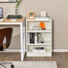 3-Tier Bookshelf, Corner Bookcase Display Rack With Adjustable Shelves, Display Shelf For Living Room, Bedroom, Office (White) - 白色 - 查看 3