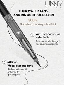 unny club 0.55毫升 0.009毫米 超细液体眼线笔，使用前摇匀以释放墨水，可用于下睫毛和眼线，高显色度，顺滑易涂，速干，防水防汗。