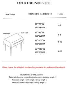 1入組節慶印花防水桌布 - 彩色 - 查看 2