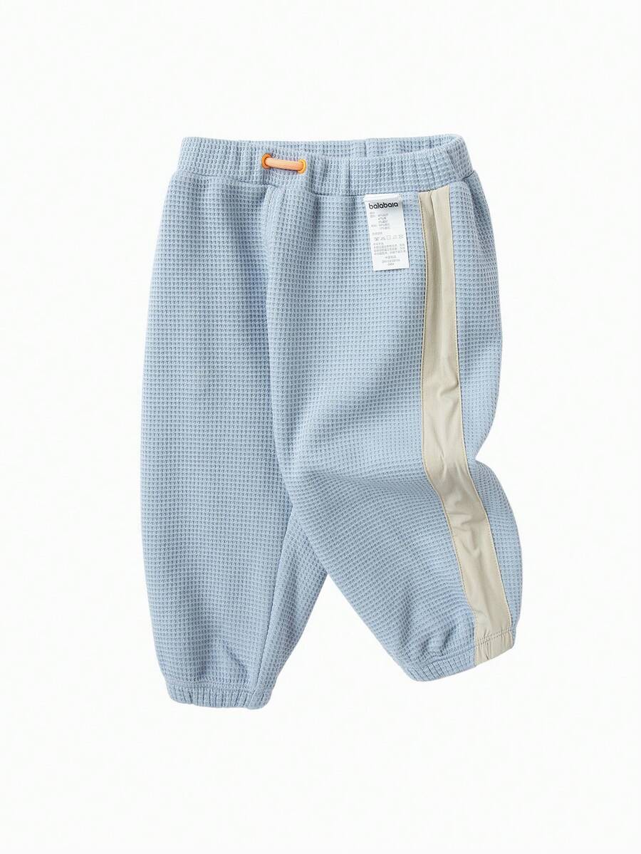 Balabala 嬰兒男童針織長褲 - 藍白色 - 查看 1