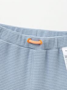 Balabala 嬰兒男童針織長褲 - 藍白色 - 查看 3