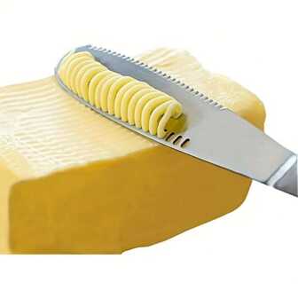 1pc Stainless Steel Butter Spreader, Metal Butter Knife, Reusable Cheese Spreader For Cold Butter, Jam, Cake, Kitchen Utensils, Kitchen Gadgets,Kitchen,Christmas Gift