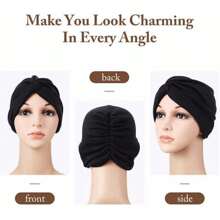 4 Turbantes, Gorros Oncológicos Modernos, Simples para Dama, Mujer Quimio Alopecia - Multicolor - Ver 2