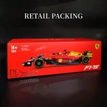 1/24 75-75 16 勒克莱尔赛车模型复制品，比例金属微型艺术车辆内饰装饰压铸圣诞礼物儿童男孩玩具