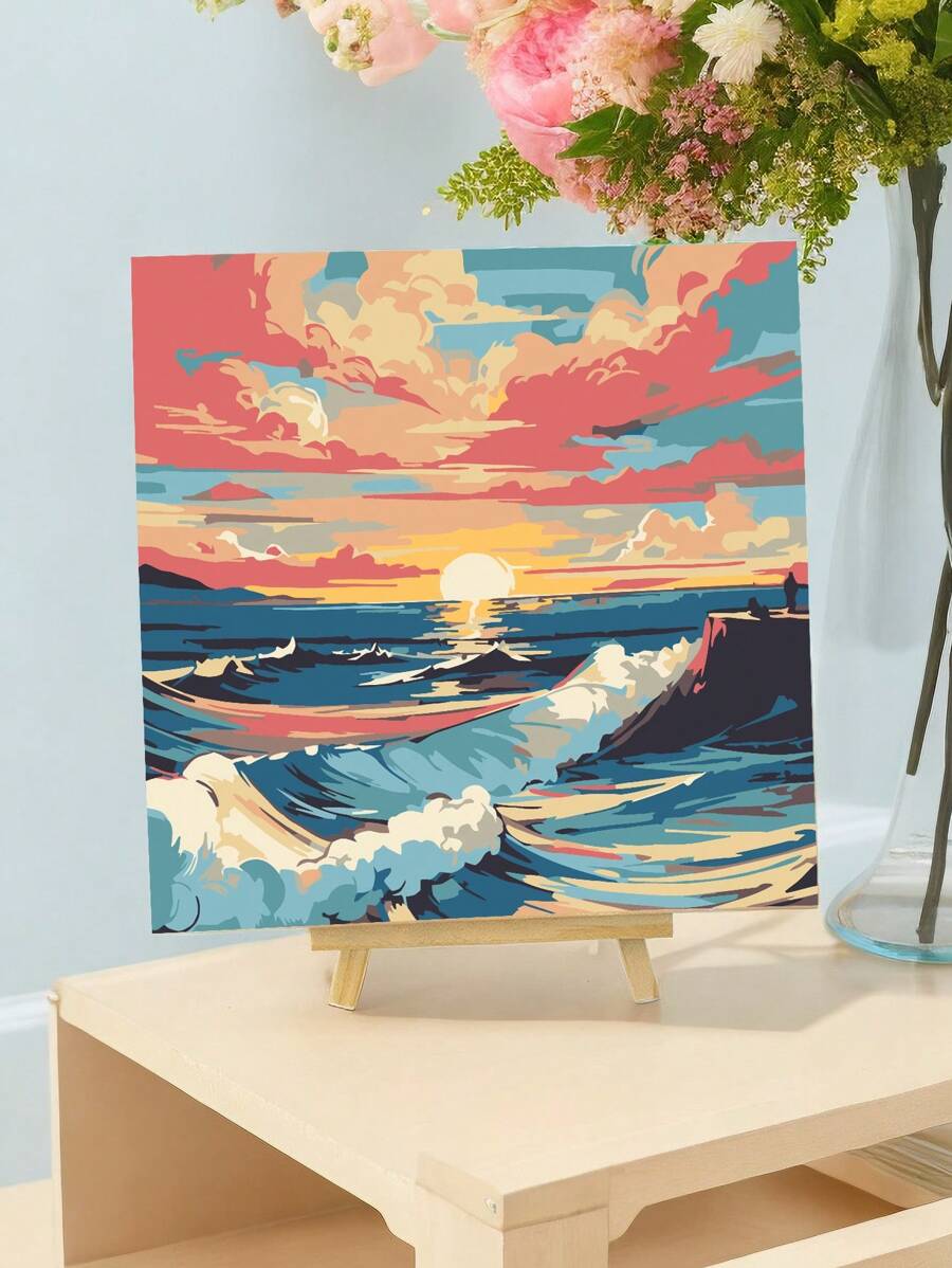 成人数码油画，丙烯颜料，简易成人数码油画，适合初学者，DIY数码油画，可作礼物或家居墙面装饰，尺寸：20英寸宽 x 20英寸长 / 30英寸宽 x 30英寸长