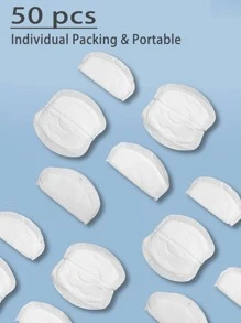 一包50片一次性超薄透气防溢乳垫孕妇产后哺乳可用 - 白色 - 查看 6