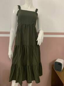 Women Dresses - 軍綠色 - 查看 1