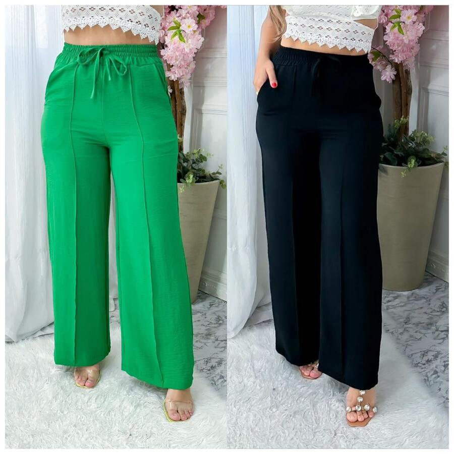 Women Pants - 綠色 - 查看 1