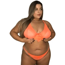 Plus Size Sexy Lingerie - 珊瑚粉 - 查看 4