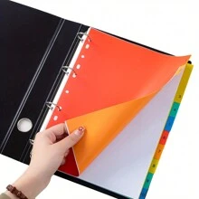 11 Nhẫn Chữ số Đối với 3 khoen tròn Binder    A4 Chỉ mục A4 Chất đóng gáy A4 Quyển sổ Màu sắc Chỉ mục Giấy Loose Quyển sổ Đục lỗ Bìa đựng hồ sơ Văn phòng PVC - Cấp 12 - Xem 5