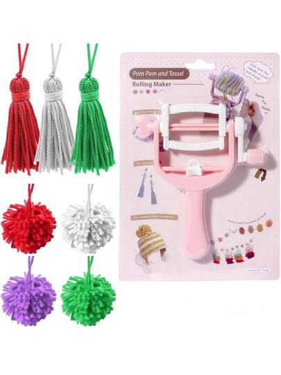 Strumenti Per La Creazione Di Pompon, Fiocchi E Palline Di Lanugine Per Progetti Artigianali Fai-da-te Con Lana, Progetti Per Gli Amanti Del Fatto A Mano