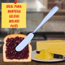 Kit 8 Espátulas Para Requeijão Geléia Manteiga Feito Em Inox Top Premium Brilhante - Prata - Visão 3
