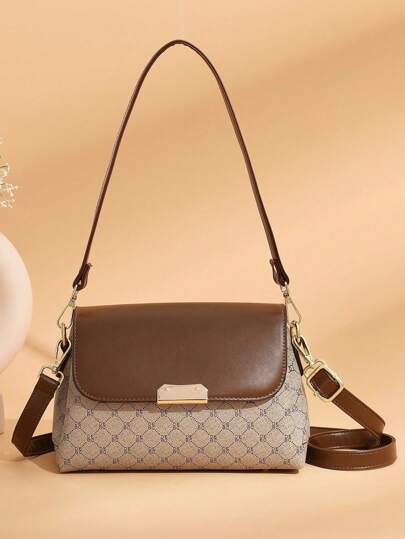 欧美风格时尚百搭多层大容量单肩斜挎包中年妈妈包女士包包优雅女包优雅奢华