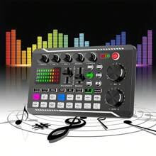 Live Sound Card And Audio Interface With DJ Mixer Effects And Voice Changer,Podcast Production Studio Equipment,Prefect For Streaming/Podcasting/Gaming(1200mAh Battery)