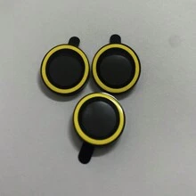 3入組彩色後置攝像頭鏡片保護玻璃，適用於iPhone 11 12 13、14、15 Pro Max - 黃色 - 查看 1