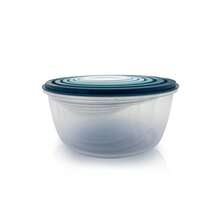 7-Piece Food Storage Containers With Lids, Salad Dressing And Condiment Containers, And Steam Vents, Microwave And Dishwasher Safe - Black and White - View 5