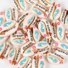 10入組10-20mm自然色彩貝殼貝殼散珠海灘海殼diy珠寶製作手鍊裝飾 - 字母款 - 查看 5