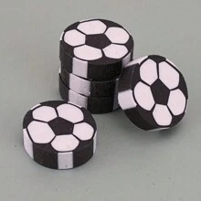 10入組足球形狀橡皮擦,小巧便攜,可愛又好用的寫作工具,學生課本擦,寫作擦,辦公用品,學校用品,家居用品,返校禮物,校園文具用品,學生文具。 - 彩色 - 查看 3