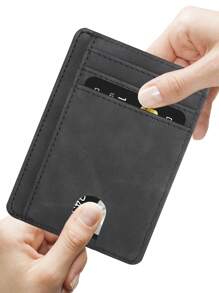 Cartera delgada minimalista de bolsillo frontal para viajes con bloqueo RFID, portacartas, portacartas de negocios, portacréditoscartas de crédito para hombres, mini cartera, cartera de tarjetas