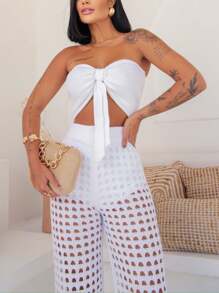 Women Two-Piece Outfits - 白色 - 查看 3