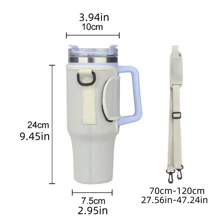 1 pièce Manchon isotherme pour gobelet 30oz/40oz, avec sangle d'épaule réglable, matériau étanche, s'adapte aux porte-gobelets de voiture, isotherme pour la maison, le camping, les courses, l'école, la randonnée - Multicolore - Voir 4