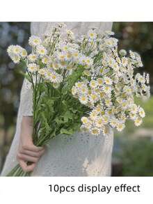 1個30朵洋甘菊人工花單簇雛菊假花適用於拍攝婚禮裝飾背景 - 白色 - 查看 2