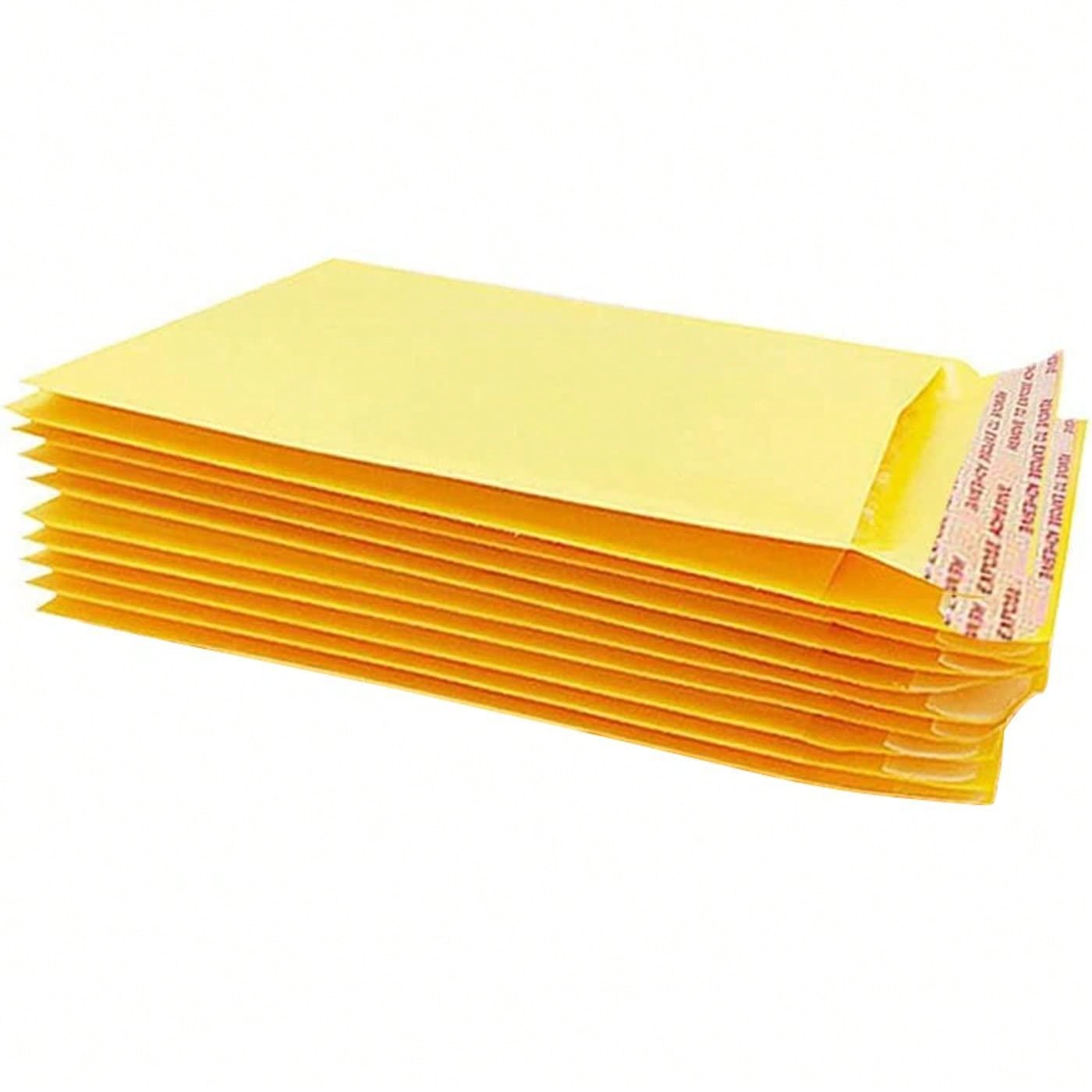 Bubble Wrap Yellow Kraft Paper 10 Pcs Bubble Mailers Self Seal Adhesive