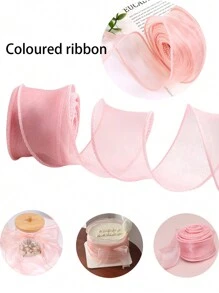 1 Miếng Hoa Ruy băng Bao bì Với Bowknot Nút Đối với Bữa tiệc ngày lễ , Đài kỷ niệm Qủa tặng Gói hàng Chất liệu , Thích hợp Đối với Cô gái Tóc Bím tóc , Cắm Hoa , Trang trí bánh kem , Ruy băng , Và Đàn organza Lụa Lễ cưới Bó hoa Chất liệu - Hồng - Xem 1