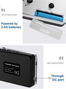 DIGITNOW Convertidor USB de Cassette a MP3, Convertir Audio Cassette a MP3 Digital,para Grabar Cassette a mp3 en Windows - Plateado - Ver 4