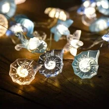 2m 20LED Seashell Starfish String Lights Ocean Theme Party Fairy Light Mermaid Birthday Party Decorations Girl Shower Favor - Marine Model - View 6