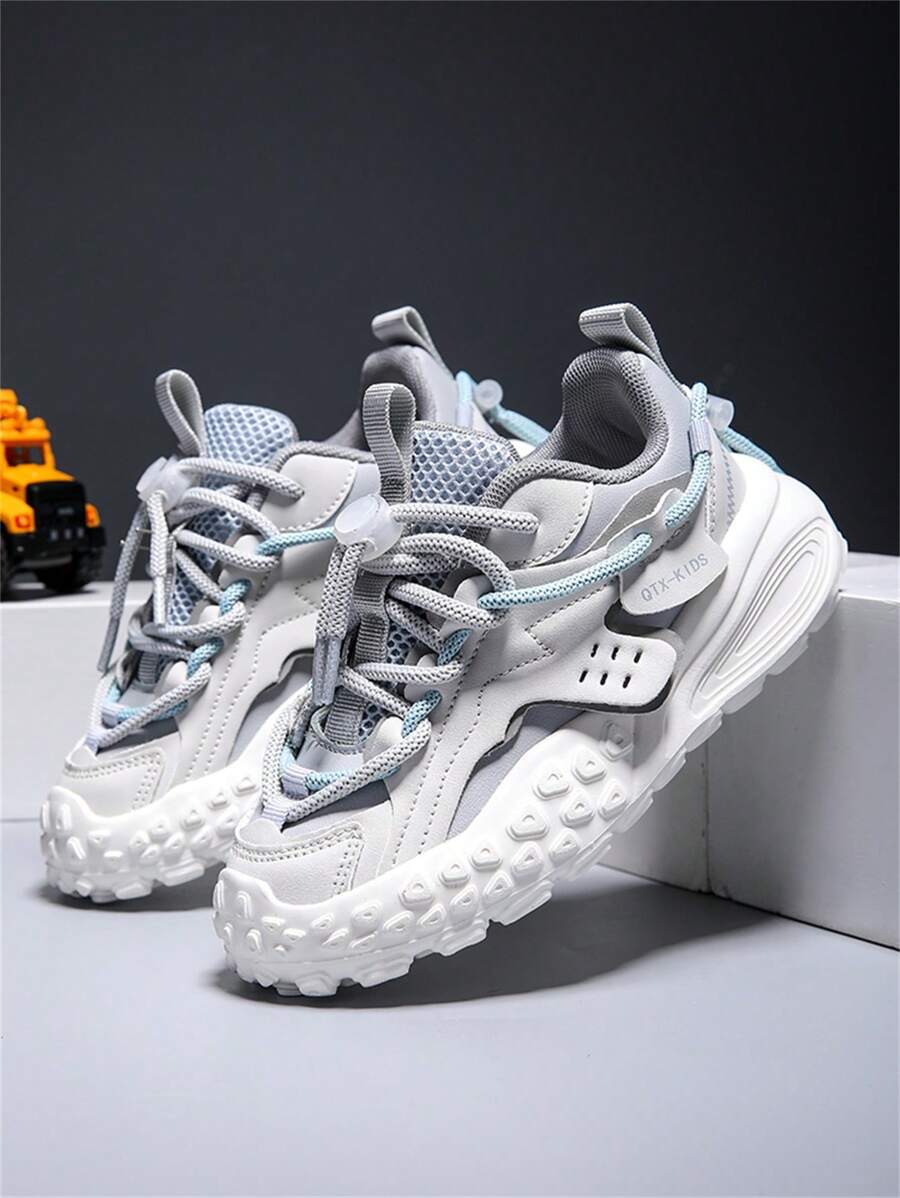 新款時尚女鞋原宿風格經典休閒運動鞋,時尚厚底運動鞋,復古鞋,女士跑步鞋 - 灰色 - 查看 1