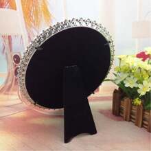 8x10 Pearl Picture Frame With Crystal For Wedding,Silver Plated With High Definition Glass Photo Frames With Rhinestones Horizontal And Vertical Decor Tabletop Display (Real Glass)… - Multicolor - View 9