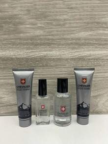 Set de perfume para hombre 4 piezas Caja de regalo de perfume de lujo fragancia duradera Perfume 20ml+50ml, crema de afeitar 50ml, gel de ducha 50ml - Gris - Ver 5